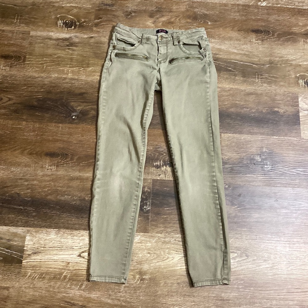 FSR army green skinny jeans